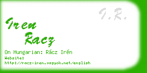 iren racz business card