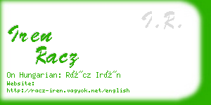 iren racz business card